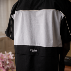 (BLACK) COLOR-BLOCK HALF-ZIP WINDBREAKER _ 511100599
