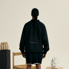 M _ (Black)"Club Division" Structured Sweatshirt(532700199)