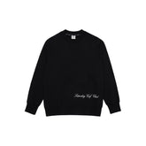 W _ (Black)"Club Division" Structured Sweatshirt(532700199)
