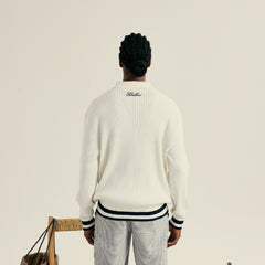 M _ (White)Prepwave Knit Polo(532800402)