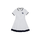 W _ (White)Contour Pleated Dress(534000202)