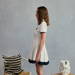 W _ (White)Contour Pleated Dress(534000202)