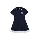 W _ (Navy)Contour Pleated Dress(534000256)
