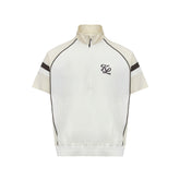 W _ (CREAM) Varsity Shield Half-Zip Windbreaker (6111005)