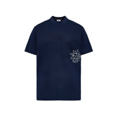 M _ (NAVY) Hibiscus Pocket Tee (6126001)