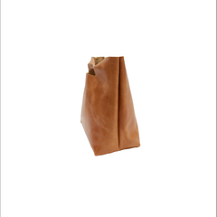 KHALHON' GOLF HANDBAG _ CHESTNUT BROWN