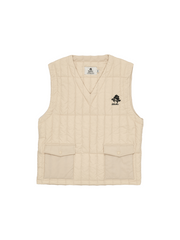 DUCK DOWN QUILTING VEST (LIGHT BEIGE)