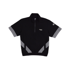 W _ (BLACK) KHALHON x ASHER ZIP-COLLAR POLO SHIRT JACKET