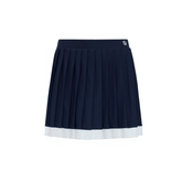 W _ (NAVY) Coastal Swing Pleated Skirt (6133002)