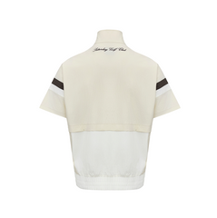 M _ (CREAM) Varsity Shield Half-Zip Windbreaker (6111005)