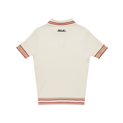 W _ (CREAM) Varsity Tipped Rib Polo (6128003)