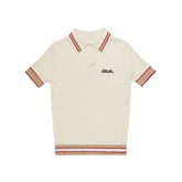 W _ (CREAM) Varsity Tipped Rib Polo (6128003)