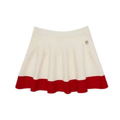 W _ (CREAM) Varsity Flare Knit Skirt (6128004)