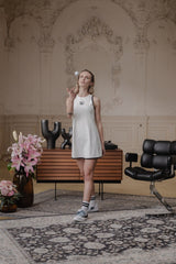 (OFF WHITE) SLEEVELESS GOLF DRESS _ 514000202