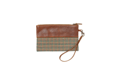KHALHON' POUCH MIXED _ BROWN & GREEN CHECK
