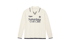W _ (CREAM) KAHLHON x VIBECADDY "Saturday Golf Club" KNIT _512800302
