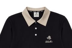 W_ (BLACK) KHALHON' PREMIUM LS HYBRID POLO _ 512500499