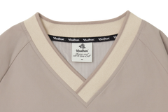 W_ (LIGHT BEIGE)V-NECK SPORTY PULLOVER _ 512700112