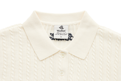 W_ (CREAM) KHALHON' LEGACY KNIT POLO _ 512800505