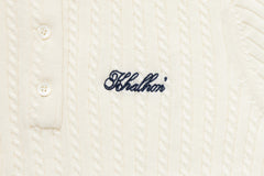 W_ (CREAM) KHALHON' LEGACY KNIT POLO _ 512800505