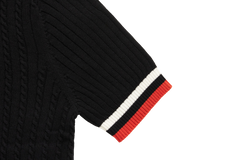 W_ (BLACK) KHALHON' LEGACY KNIT POLO _ 512800599