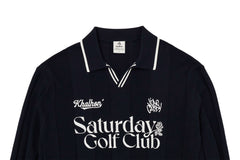 W _ (DARK NAVY) KAHLHON x VIBECADDY "Saturday Golf Club" KNIT _ 512800358