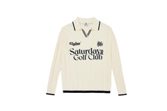 (CREAM) KAHLHON x VIBECADDY "Saturday Golf Club" KNIT _512800302