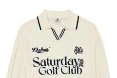 W _ (CREAM) KAHLHON x VIBECADDY "Saturday Golf Club" KNIT _512800302