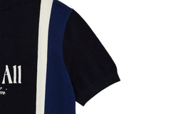 W _ (DARK NAVY) KHALHON' x FORE.ALL SHORT-SLEEVE KNIT PULLOVER _ 512800258
