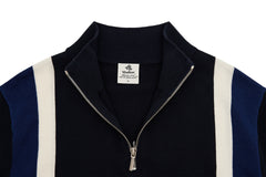 W _ (DARK NAVY) KHALHON' x FORE.ALL SHORT-SLEEVE KNIT PULLOVER _ 512800258