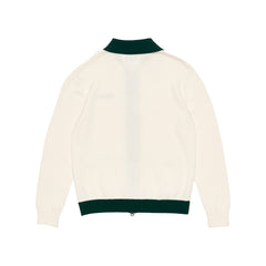 ZIP CALLAR SWEATER (DARK GREEN)