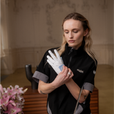 W _ (BLACK) KHALHON x ASHER ZIP-COLLAR POLO SHIRT JACKET