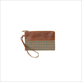 KHALHON' POUCH MIXED _ BROWN & GREEN CHECK