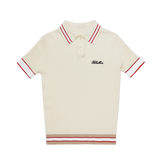 M _ (CREAM) Varsity Tipped Rib Polo (6128003)