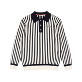 ストライプポロセーター_M(オートミール)