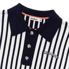 STRIPE POLO SWEATER (OATMEAL)