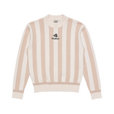 ストライプモックネックセーター_M(ライトイエロー)