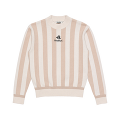 STRIPE MOCK-NECK SWEATER (LIGHT YELLOW)