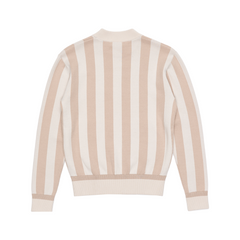 STRIPE MOCK-NECK SWEATER (LIGHT YELLOW)