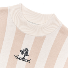 STRIPE MOCK-NECK SWEATER (LIGHT YELLOW)