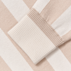 STRIPE MOCK-NECK SWEATER (LIGHT YELLOW)