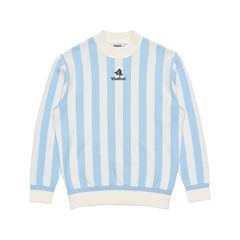 STRIPE MOCK-NECK SWEATER (LIGHT BLUE)