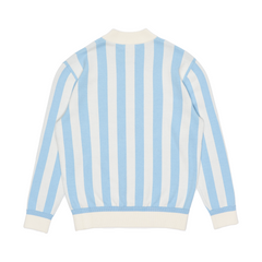 STRIPE MOCK-NECK SWEATER (LIGHT BLUE)