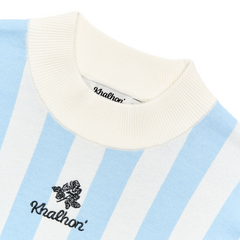 STRIPE MOCK-NECK SWEATER (LIGHT BLUE)