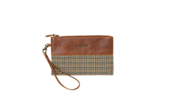 KHALHON' POUCH MIXED _ BROWN & GREEN CHECK