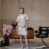 W _ (LIGHT BEIGE) KHALHON x ASHER ZIP-COLLAR POLO SHIRT JACKET