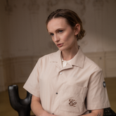 W _ (LIGHT BEIGE) CAMP COLLAR SHIRT_512000112