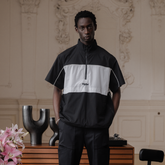 (BLACK) COLOR-BLOCK HALF-ZIP WINDBREAKER _ 511100599