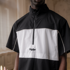 (BLACK) COLOR-BLOCK HALF-ZIP WINDBREAKER _ 511100599