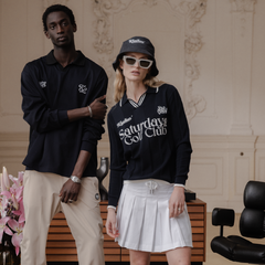 W _ (DARK NAVY) KAHLHON x VIBECADDY "Saturday Golf Club" KNIT _ 512800358